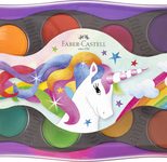 FABER-CASTELL Einhorn Farbkasten Wasserfarbe, 12 Farben