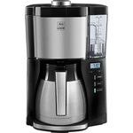 Melitta LOOK® Therm Timer Filterkaffeemaschine, schwarz-silber