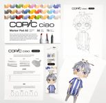 COPIC® Ciao Serene Palette Starter Layoutmarker-Set grau 1.0 + 6.0 mm Schreibfarbe: Mehrfarbig