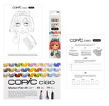 COPIC® Ciao Vibrant Palette Starter Layoutmarker-Set grau 1.0 + 6.0 mm Schreibfarbe: Mehrfarbig