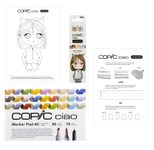 COPIC® Ciao Mellow Palette Starter Layoutmarker-Set grau 1.0 + 6.0 mm Schreibfarbe: Mehrfarbig