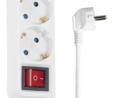 hama 3-fach Steckdosenleiste mit Schalter weiß