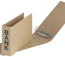 PAGNA Bankringbuch 2-Ringe DIN A6 quer 5 cm braun