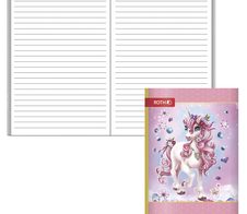 ROTH Schulheft Einhorn Beauty liniert DIN A6 32 Blätter