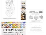 COPIC® Ciao 2D Pet Palette Starter Layoutmarker-Set grau 1.0 + 6.0 mm Schreibfarbe: Mehrfarbig