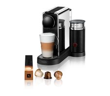 KRUPS XN630D Nespresso CitiZ & Milk Platinum Kaffeekapselmaschine inkl. Milchaufschäumer - schwarz/silber