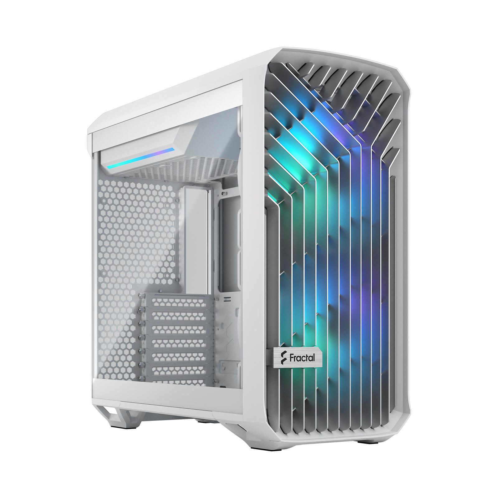 Fractal Design PC Gehäuse Torrent Compact RGB White ATX TG Clear weiß video preview