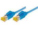 Tecline Patchkabel Cat. 6A (ISO/IEC), S/FTP (PiMF), halogenfrei, mit Rastnasenschutz, blau, 10,0 m