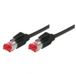 Tecline Patchkabel S/FTP, PiMF, CAT.6A EIA/TIA, Class EA, schwarz, 2,0 m