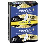 always Binden Ultra Secure Night Extra mit Flügeln für Frauen, 14 St.