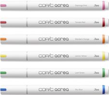 COPIC® acrea Vivid Layoutmarker-Set weiß 0.8 mm Schreibfarbe: Mehrfarbig