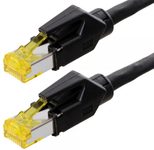 Tecline Patchkabel S/FTP, PiMF, CAT.6A ISO IEC, schwarz, 1,0 m