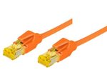 Tecline Patchkabel Cat. 6A (ISO/IEC), S/FTP, halogenfrei, mit Rastnasenschutz, orange, 30,0 m