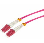 Tecline LWL Patchkabel HD, 50/125 µm, Multimode, OM4-Faser, LC Duplex Stecker/Stecker, erikaviolett, 7,5 m