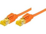 Tecline Patchkabel Cat. 6A (ISO/IEC), S/FTP, halogenfrei, mit Rastnasenschutz, orange, 2,0 m