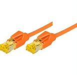 Tecline Patchkabel Cat. 6A (ISO/IEC), S/FTP, halogenfrei, mit Rastnasenschutz, orange, 2,0 m
