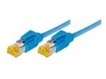 Tecline Patchkabel Cat. 6A (ISO/IEC), S/FTP (PiMF), halogenfrei, mit Rastnasenschutz, blau, 1,5 m