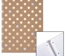 Herlitz Pure Glam Collegeblock DIN A4 kariert braun