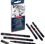 DERWENT Line Maker Fineliner-Set Schwarz