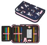 herlitz Federmäppchen Dreamy Unicorn dunkelblau 19-teilig