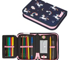 herlitz Federmäppchen Dreamy Unicorn dunkelblau 19-teilig