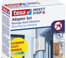 tesa Klemmscharnier für Fliegengitter Insect Stop Falt Adapter Set weiß
