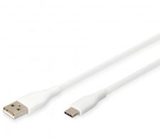 Digitus USB-C Silikon Anschlusskabel, 0,5m, weiß