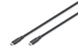DIGITUS USB Silikon Kabel, USB 10Gbps, 1m, schwarz