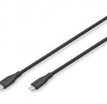 DIGITUS Lightning Silikon Anschlusskabel, USB-A - Lightning 1m, schwarz