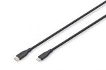 DIGITUS Lightning Silikon Anschlusskabel, USB-A - Lightning 1m, schwarz