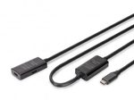 Digitus Aktives USB 3.2 Gen1 5G Verlängerungskabel, USB-C - USB-C, 10m