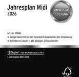 CHRONOPLAN Kalendereinlage Jahresplan Midi 2026