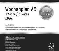 CHRONOPLAN Kalendereinlage Wochenplan A5 2026