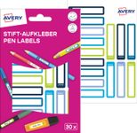 AVERY Zweckform Stiftetiketten blau, grün 50x10