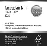 CHRONOPLAN Kalendereinlage Tagesplan Mini 2026