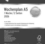 CHRONOPLAN Kalendereinlage Wochenplan A5 2026