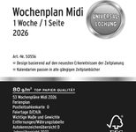 CHRONOPLAN Kalendereinlage Wochenplan Midi 2026