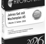 CHRONOPLAN Kalendereinlage Jahres-Set A5 2026