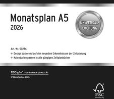 CHRONOPLAN Kalendereinlage Monatsplan A5 2026