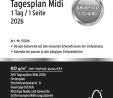 CHRONOPLAN Kalendereinlage Tagesplan Midi 2026