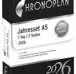 CHRONOPLAN Kalendereinlage Jahres-Set mit Tagesplänen A5 2026