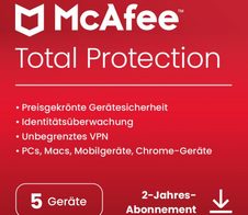 McAfee Total Protection - Abonnement-Lizenz (2 Jahre) - 5 Geräte - Download - Win, Mac, Android, iOS - Deutsch - R
