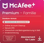 McAfee+ Premium - Family - Abonnement-Lizenz (1 Jahr) - Download - Win, Mac, Android, iOS - Deutsch - R