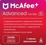 McAfee+ Advanced - Family - Abonnement-Lizenz (1 Jahr) - Download - Win, Mac, Android, iOS - Deutsch - R