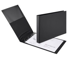 VELOFLEX Ringbücher 4-Ringe DIN A3 quer 4,50 cm schwarz