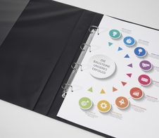 VELOFLEX Ringbücher 4-Ringe DIN A3 hoch 4 cm schwarz