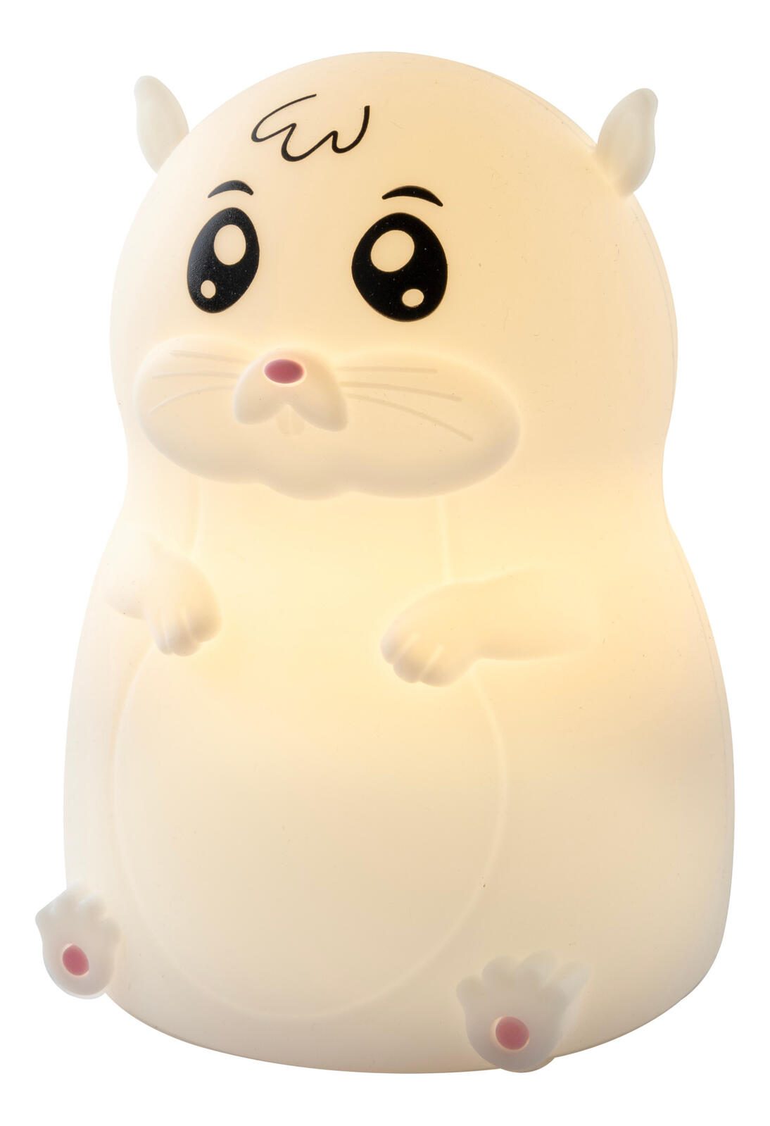 ANSMANN Nachtlicht Kinder, Tier Lampe, Hamster aus Silikon, wiederaufladbar, dimmbar, verschiedenfarbig,Geburtstagsgeschenk für Jungen & Mädchen