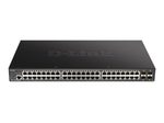 D-Link DGS-1250-52XMP/E, 52-Port Smart Managed PoE+ Gigabit Switch 4x 10G