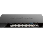 D-Link DGS-1520-28MP/E, 28-Port Smart Managed PoE+ Gigabit Stack Switch 4x 2.5 GE, 4x 10G