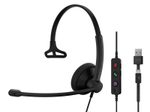 EPOS IMPACT 100 Series Mono Headset On-Ear, kabelgebunden - USB-A, USB-C - schwarz